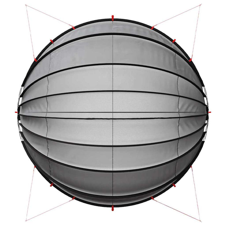 Pool Dome 592 x 590 x 275 cm 185T polyester med PU-belægning