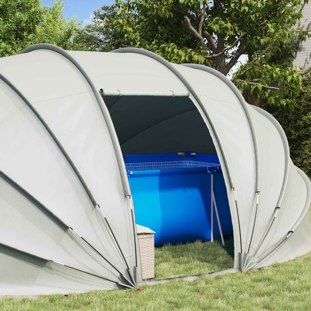 Pooltelt Dome Grå 538 x 440 x 204 cm