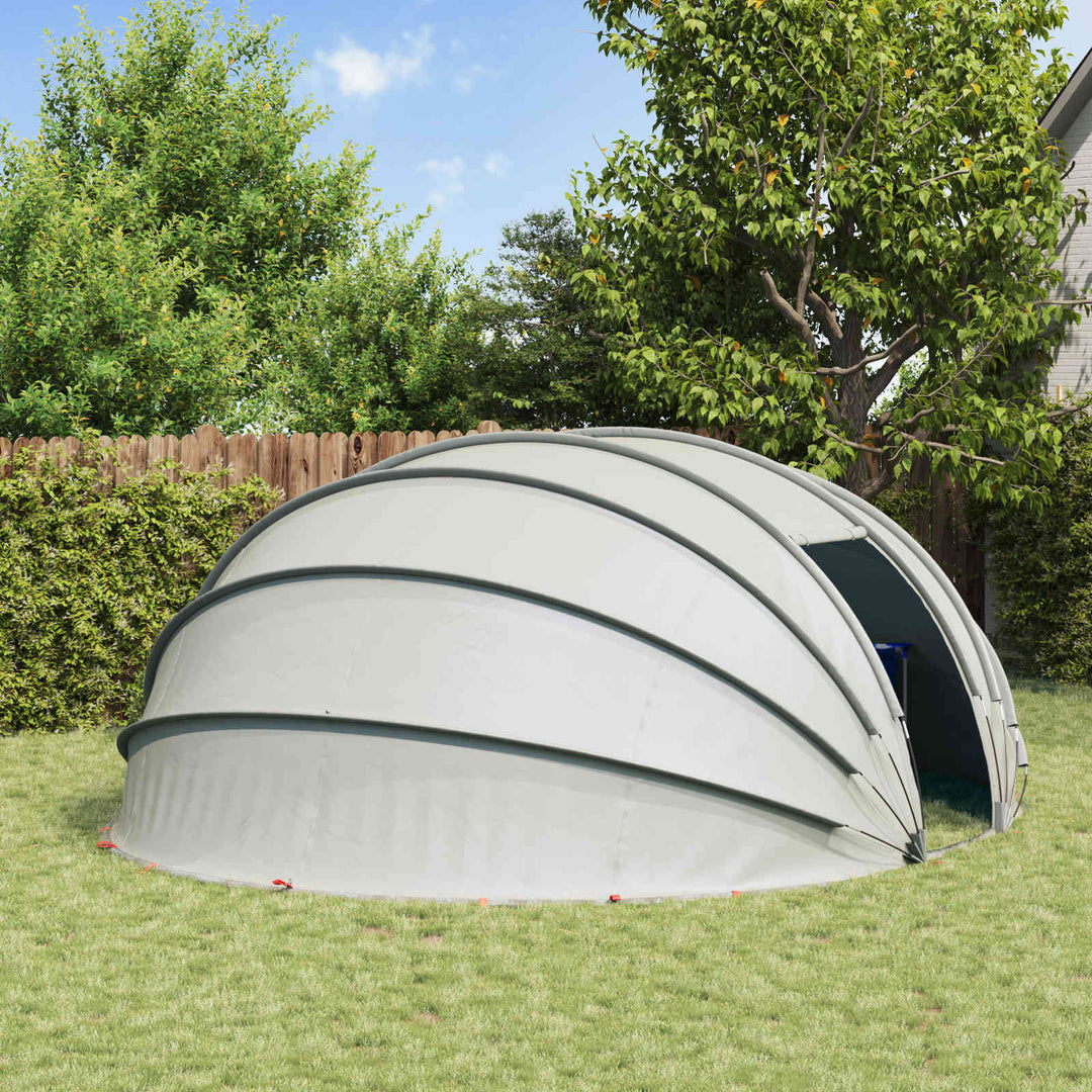Pooltelt Dome Grå 538 x 440 x 204 cm
