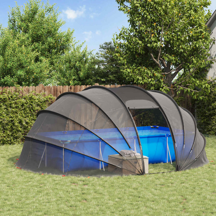 Pooltelt Dome 538 x 440 x 204 cm Transparent
