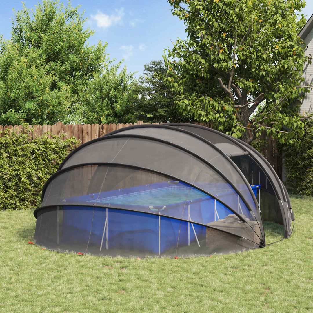 Pooltelt Dome 538 x 440 x 204 cm Transparent