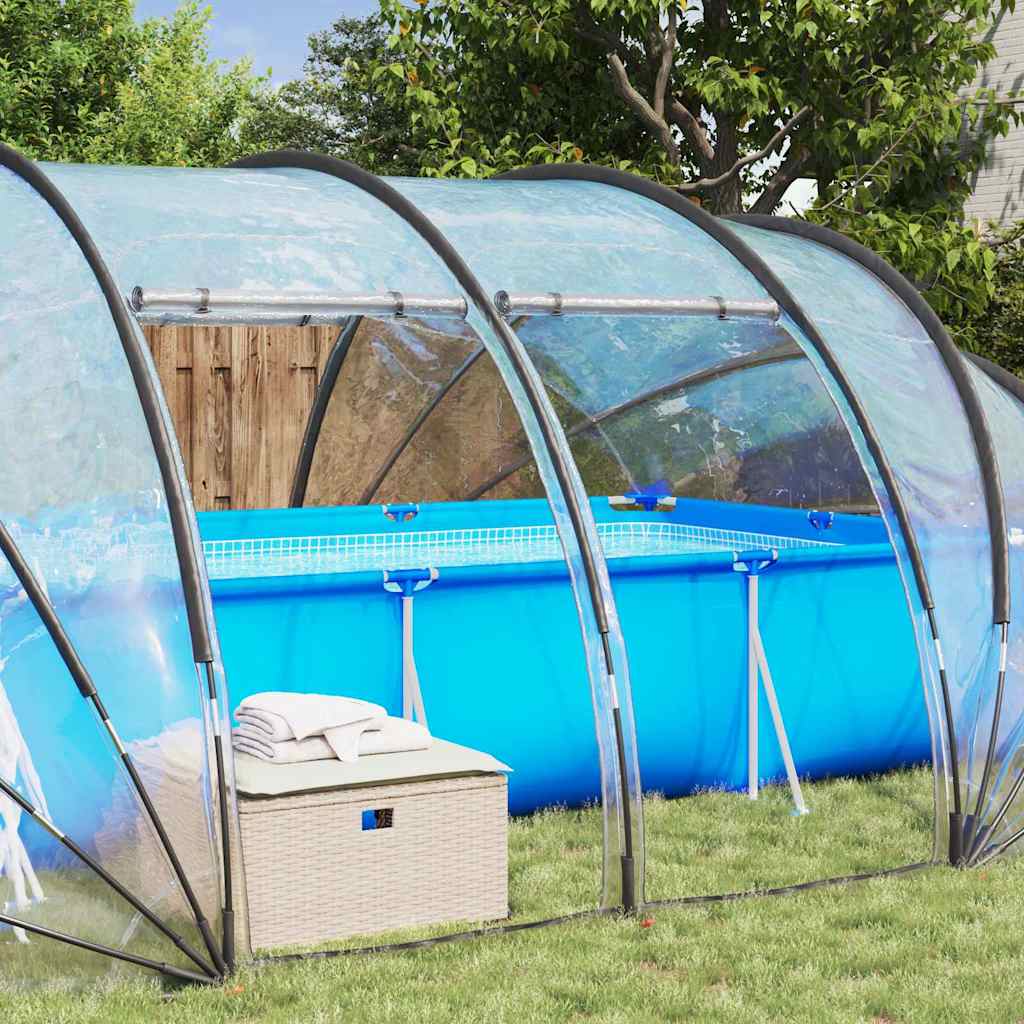 Pooltelt Dome Transparent 640 x 432 x 205 cm PVC