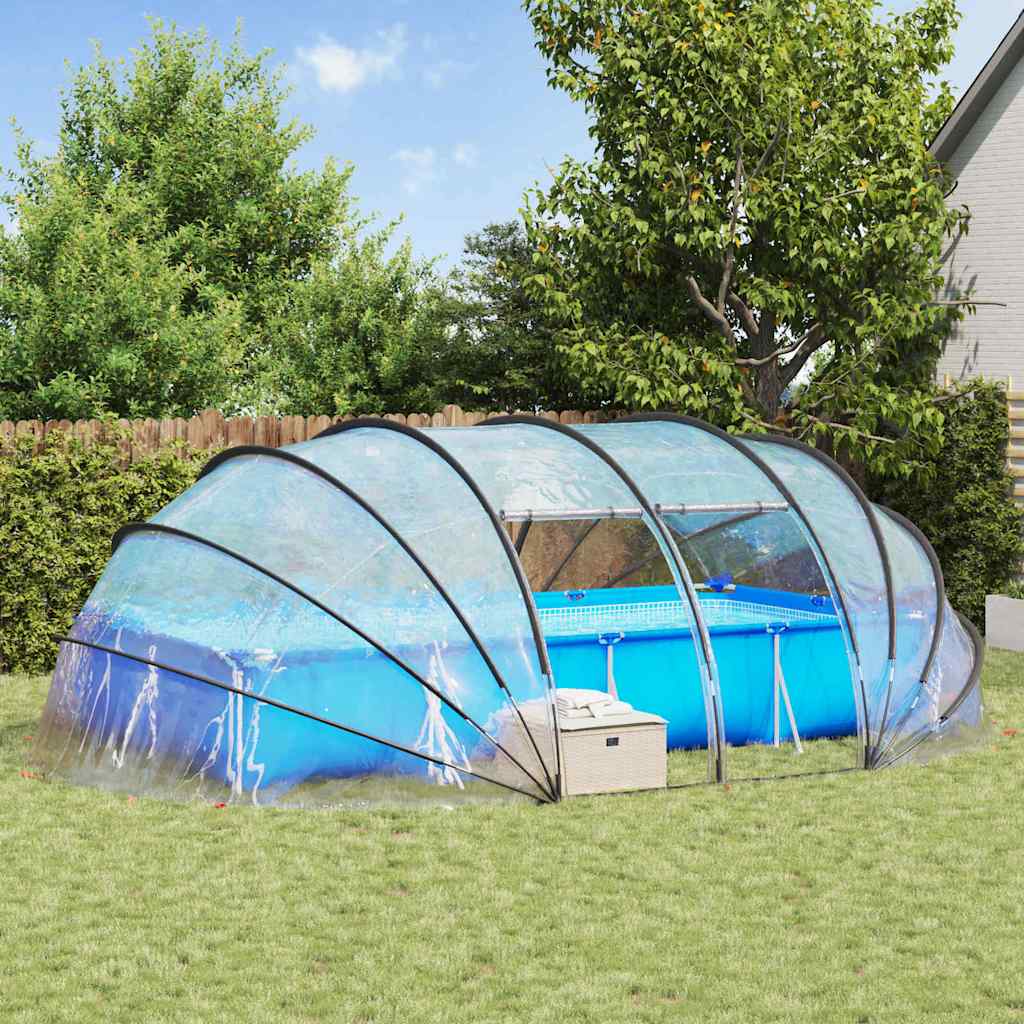 Pooltelt Dome Transparent 640 x 432 x 205 cm PVC