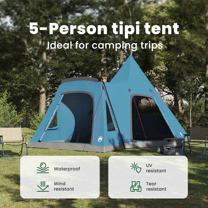 Teepee Telt til 5 Personer med tag Blå 545 x 450 x 295 cm