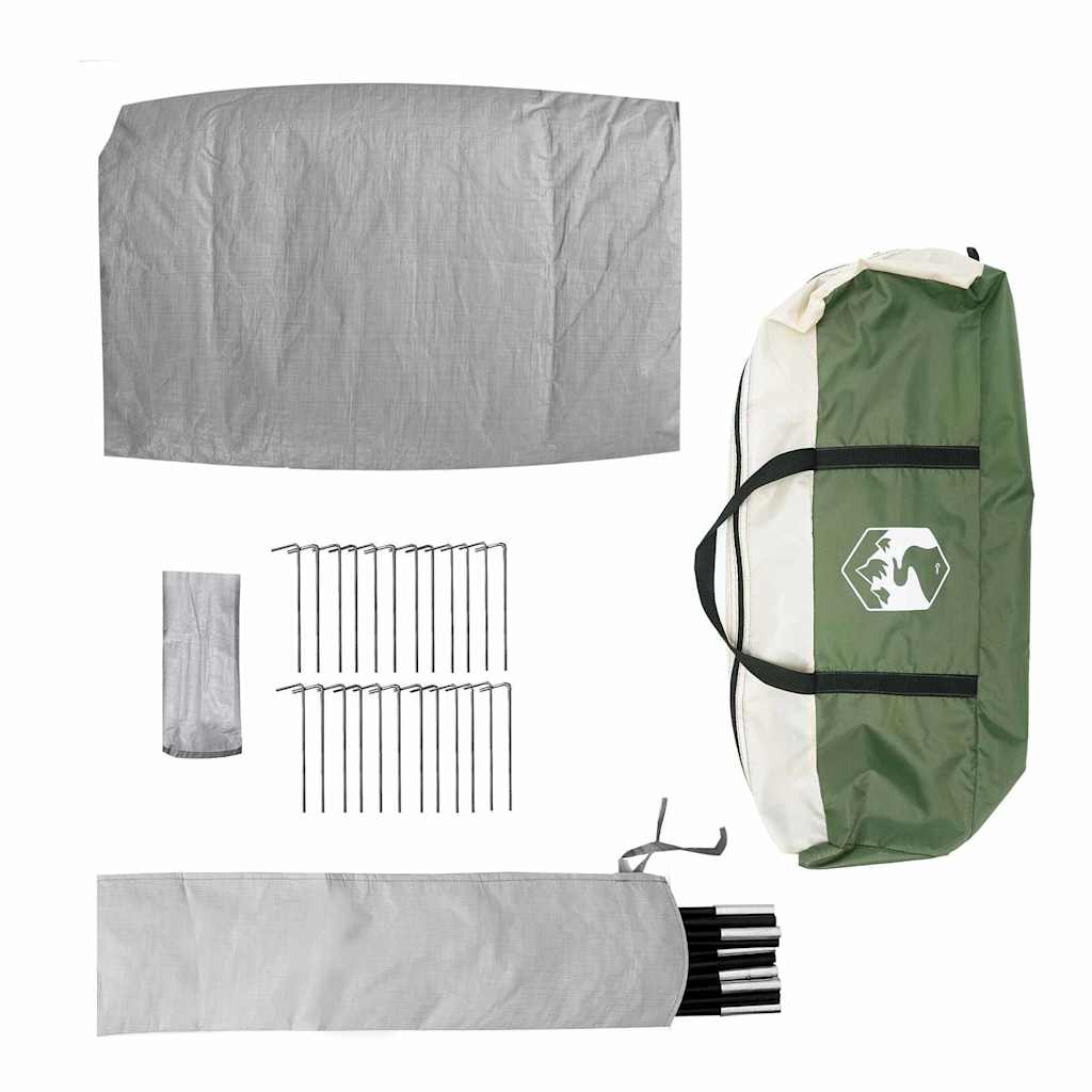 Tunnel telt til 8 personer med tag Grøn 710 x 460 x 245 cm