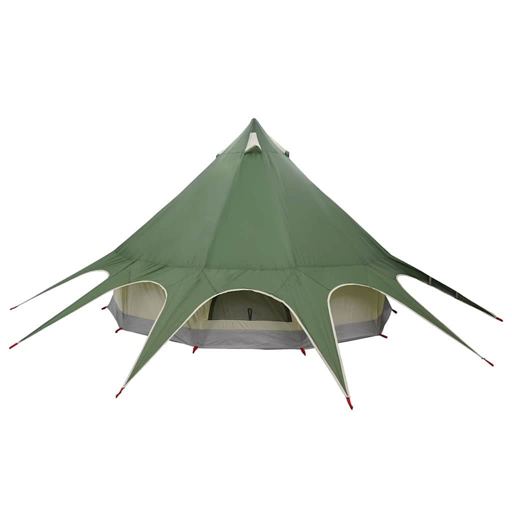 Teepee Telt 3-Person med tag Grøn og Grå 312 x 312 x 197 cm