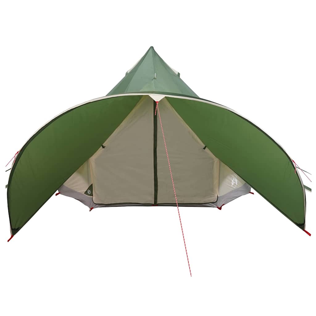 Teepee Telt 3-Person med tag Grøn og Grå 312 x 312 x 197 cm