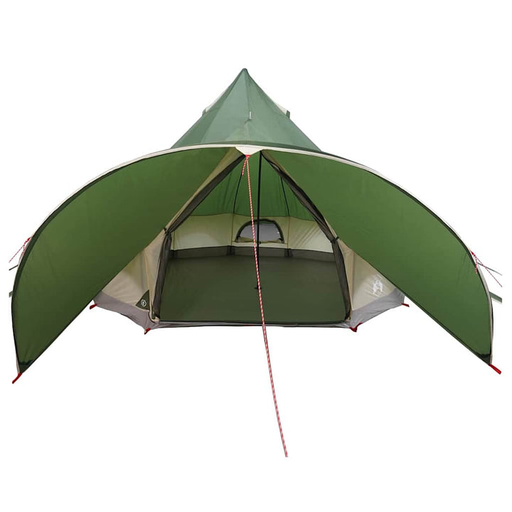 Teepee Telt 3-Person med tag Grøn og Grå 312 x 312 x 197 cm