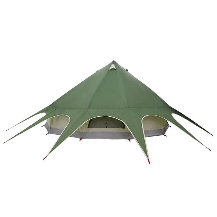 Teepee Telt 7-Personer med tag Grøn og Grå 600 x 600 x 347 cm