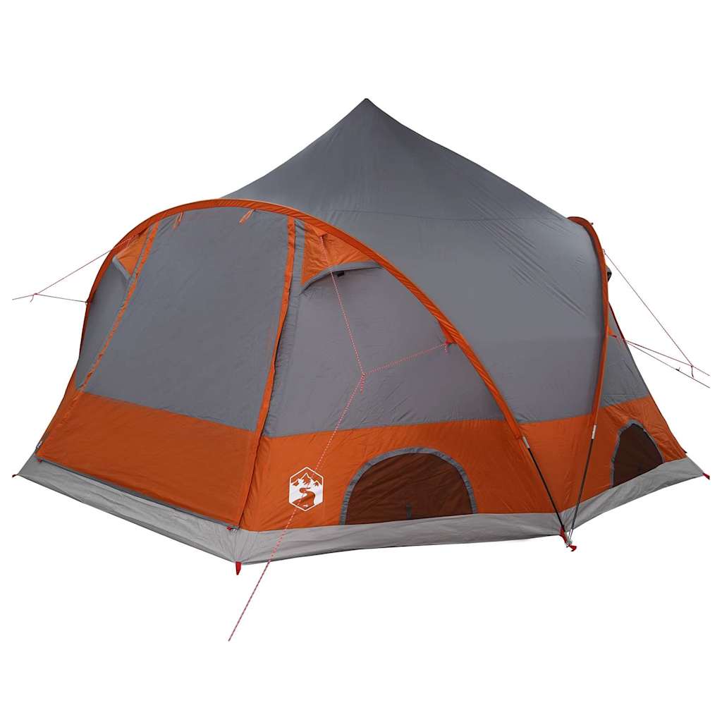 Dome Telt 4-Personer med tag Grå og orange 505 x 450 x 248 cm
