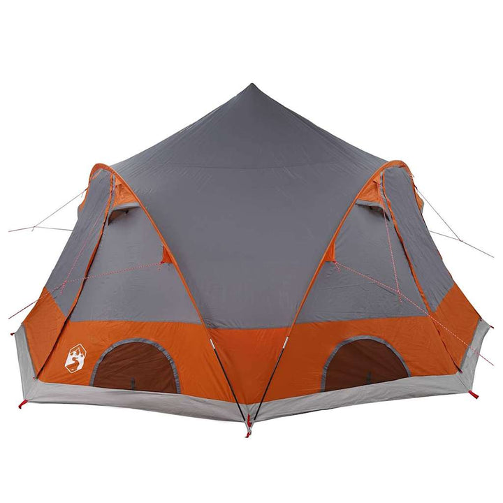 Dome Telt 4-Personer med tag Grå og orange 505 x 450 x 248 cm