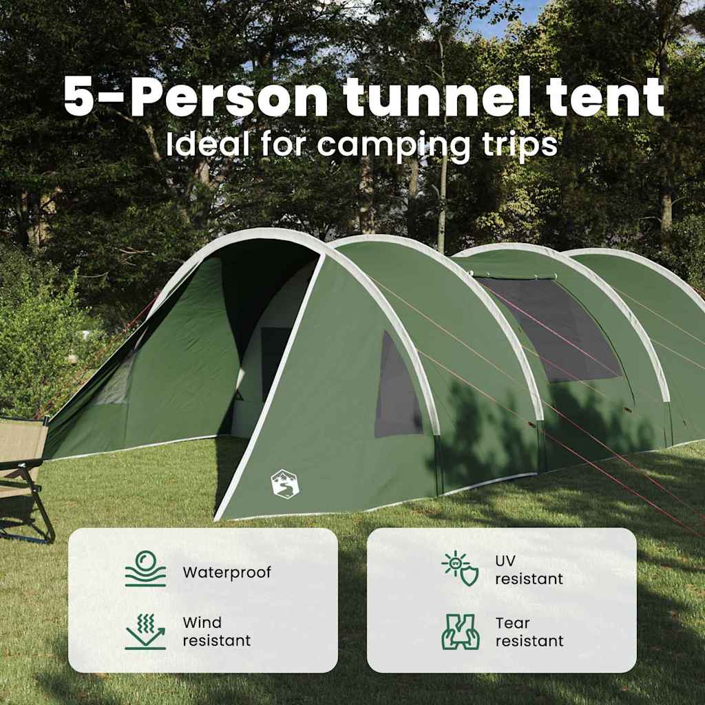 Tunnel telt til 5 personer Grøn og Hvid 805 x 405 x 211 cm