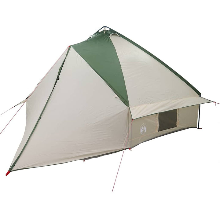 Teepee Telt 10-Personer med tag Grøn og Hvid 567 x 470 x 242 cm