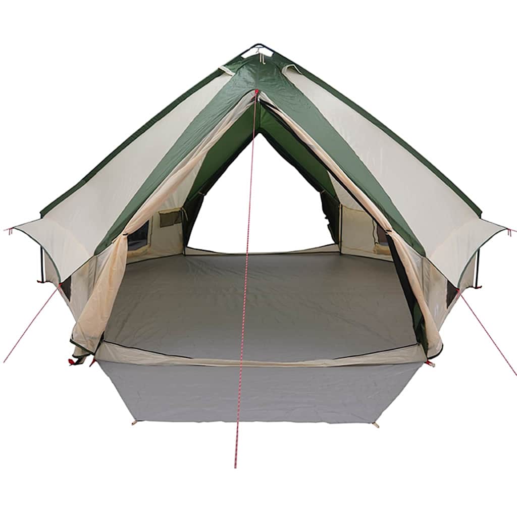 Teepee Telt 10-Personer med tag Grøn og Hvid 567 x 470 x 242 cm
