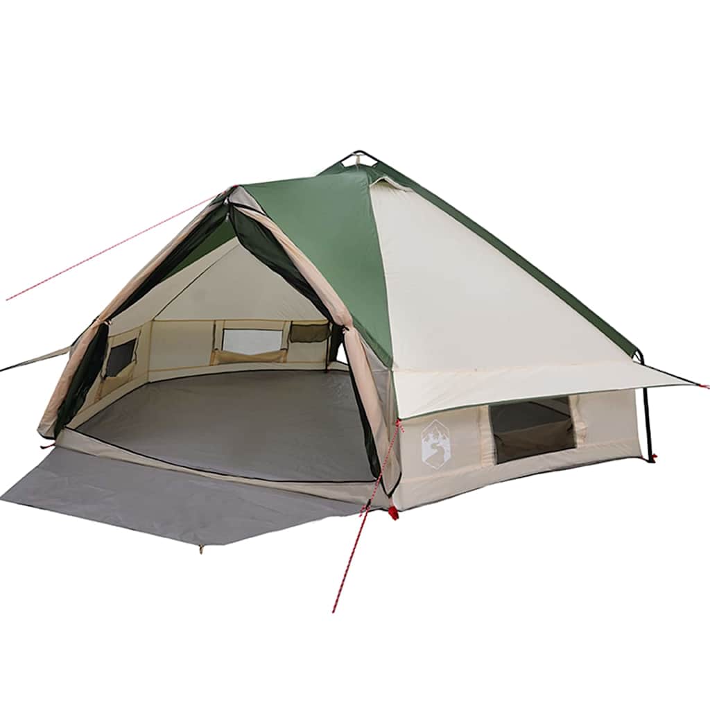 Teepee Telt 8-Personer med tag Grøn og Hvid 490 x 410 x 210 cm