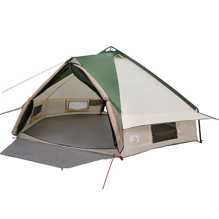 Teepee Telt 8-Personer med tag Grøn og Hvid 490 x 410 x 210 cm