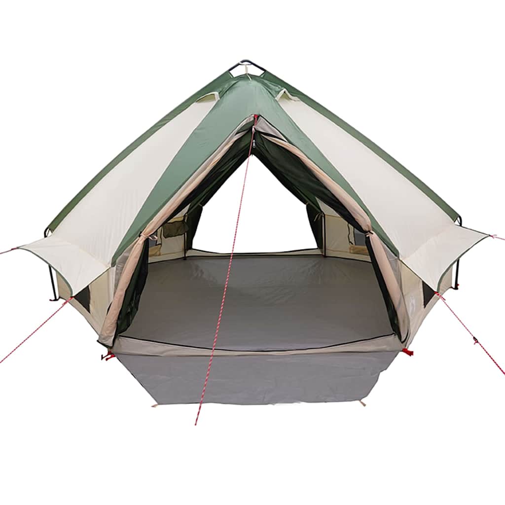 Teepee Telt 8-Personer med tag Grøn og Hvid 490 x 410 x 210 cm