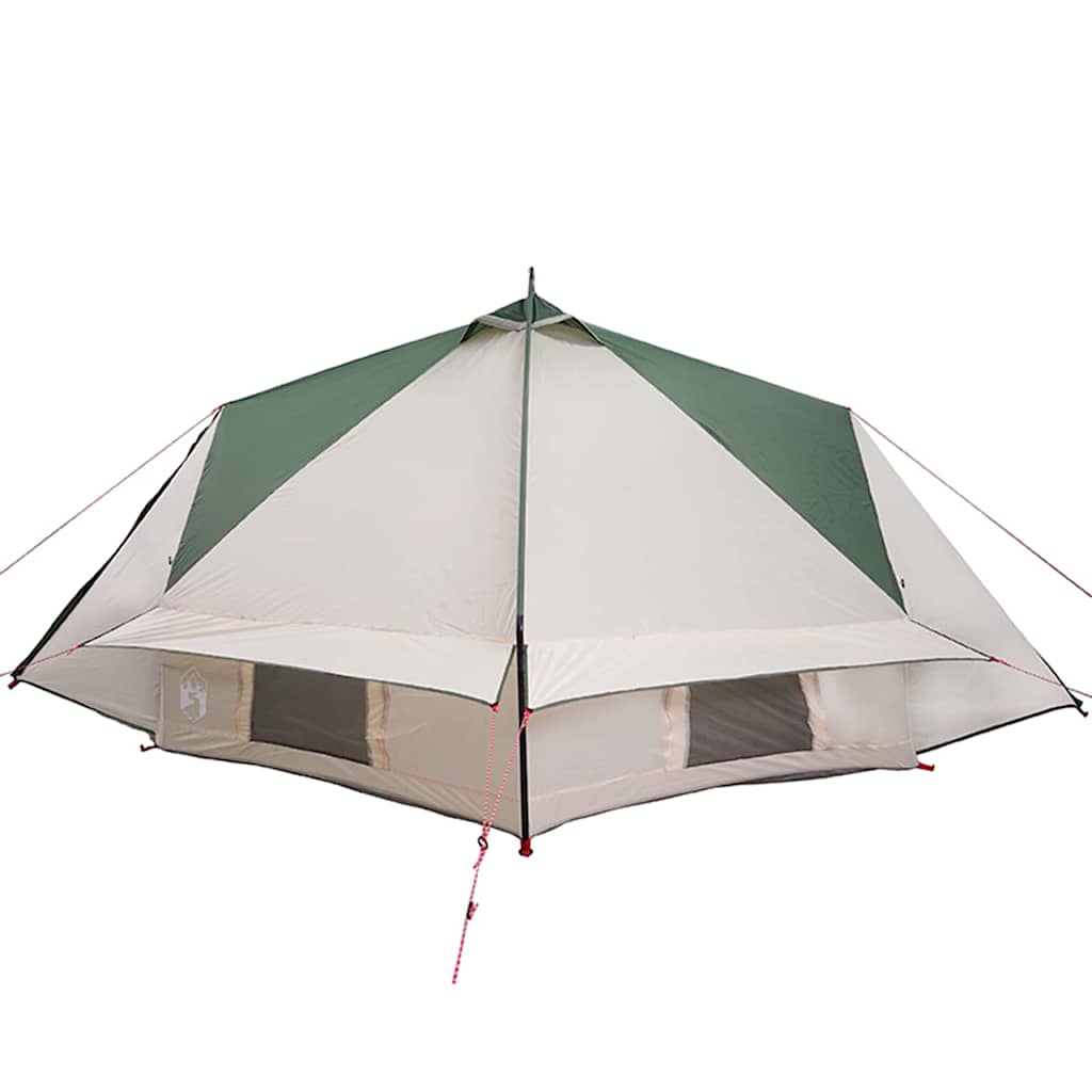 Teepee Telt 8-Personer med tag Grøn og Hvid 490 x 410 x 210 cm