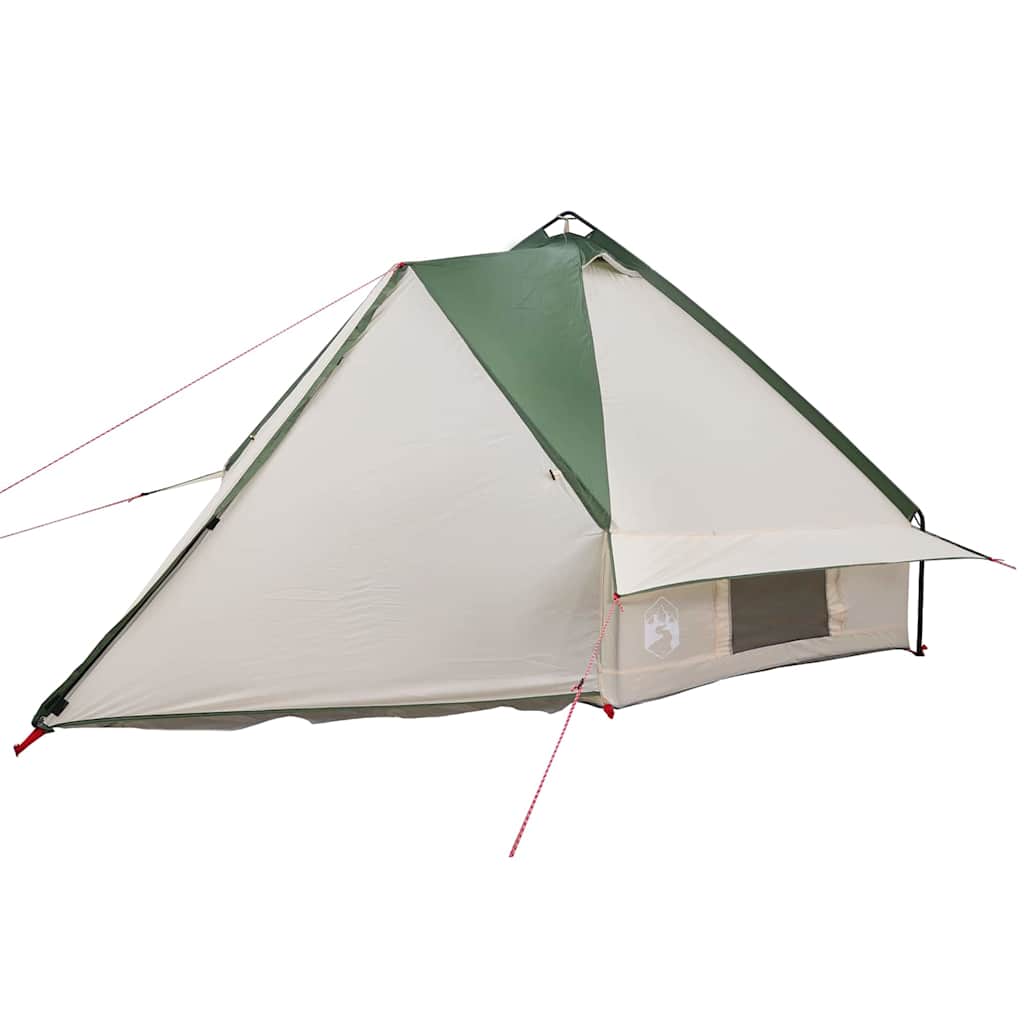 Teepee telt til 6 personer Grøn og Hvid 431 x 366 x 185 cm