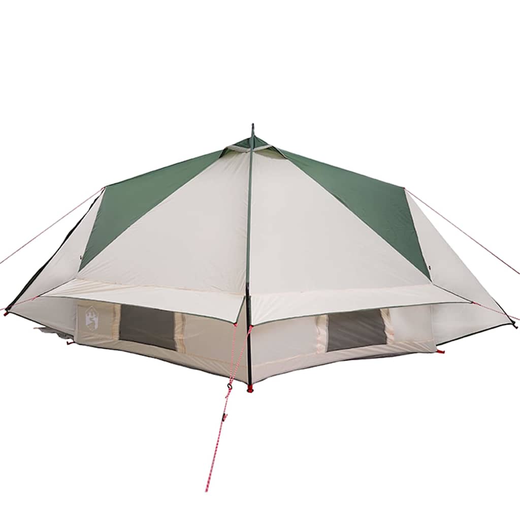 Teepee telt til 6 personer Grøn og Hvid 431 x 366 x 185 cm
