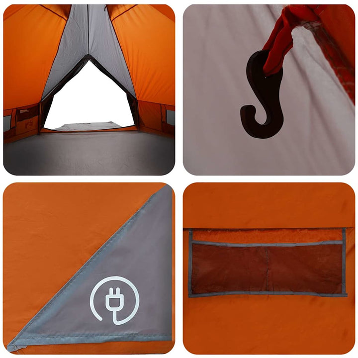 Teepee telt til 6 personer 6 personer Grå og orange