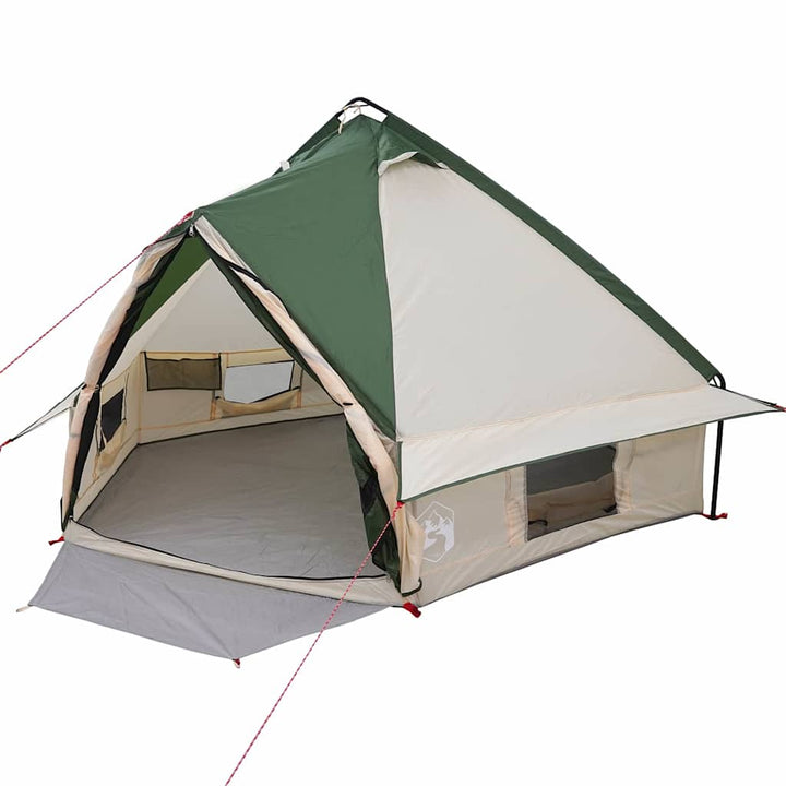 Teepee Telt 4-Person med tag Grøn og Grå 388 x 320 x 169 cm