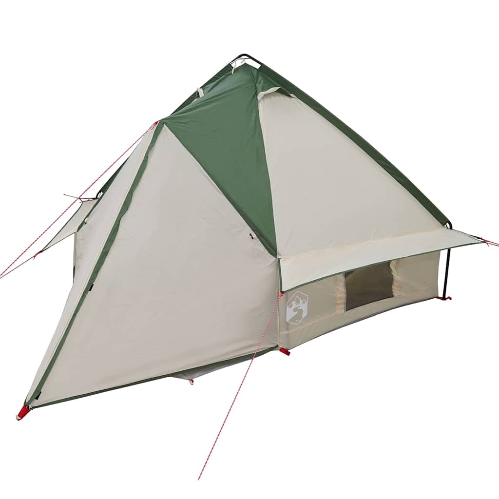 Teepee Telt 4-Person med tag Grøn og Grå 388 x 320 x 169 cm