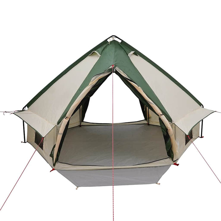 Teepee Telt 4-Person med tag Grøn og Grå 388 x 320 x 169 cm