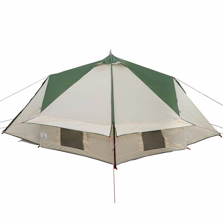 Teepee Telt 4-Person med tag Grøn og Grå 388 x 320 x 169 cm