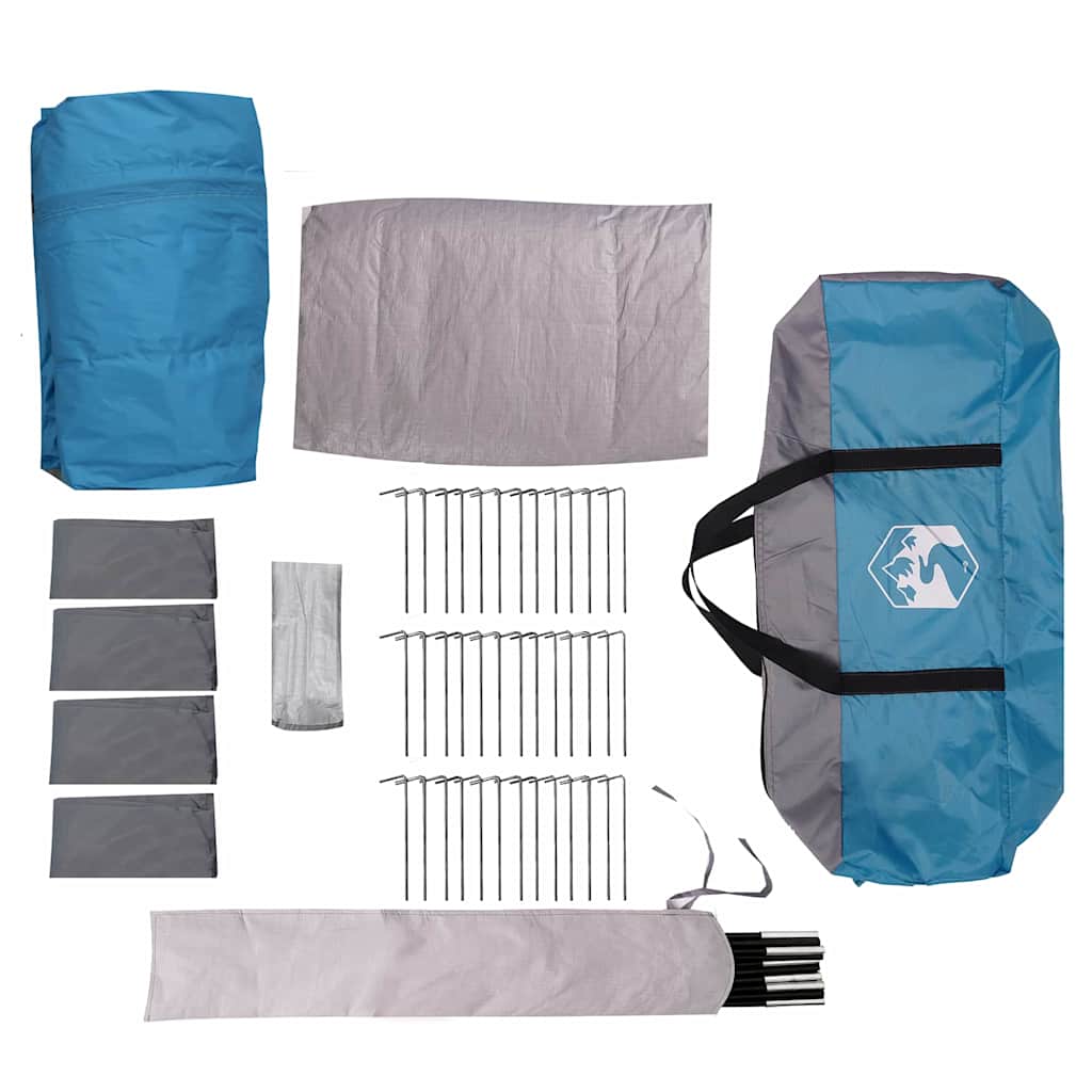 Familietelt til 20 personer Blå og grå 745 x 700 x 217 cm
