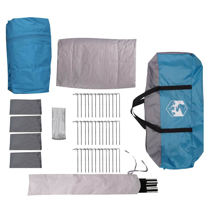 Familietelt til 20 personer Blå og grå 745 x 700 x 217 cm