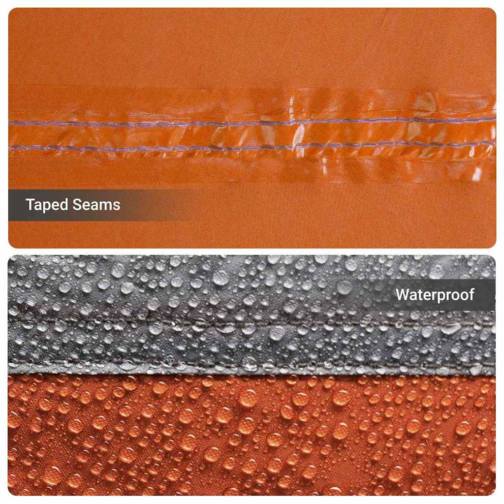 Familietelt til 20 personer Grå og orange 745 x 700 x 217 cm