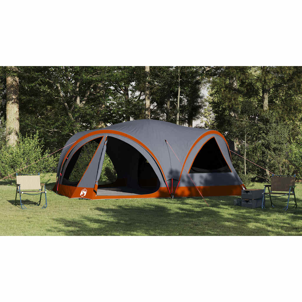 Familietelt til 10 personer Grå og orange 460 x 430 x 214 cm