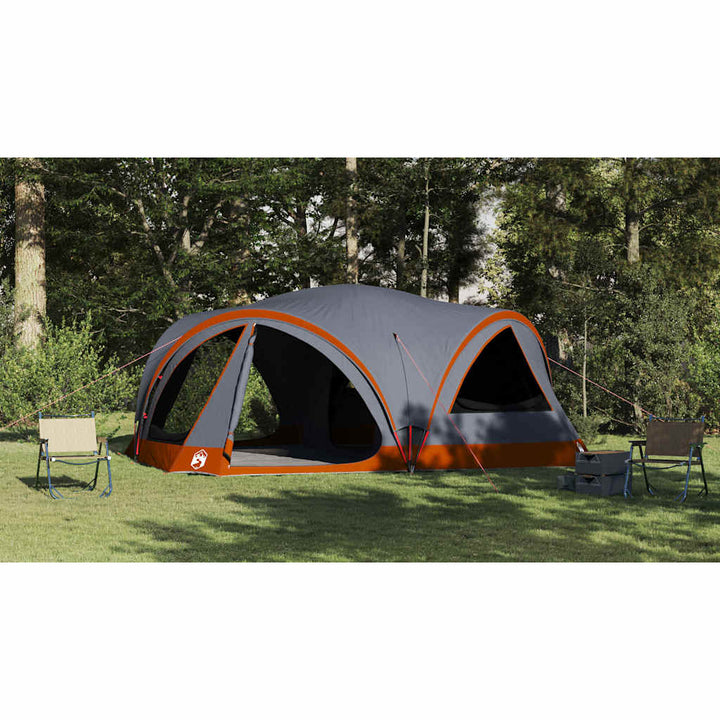 Familietelt til 10 personer Grå og orange 460 x 430 x 214 cm