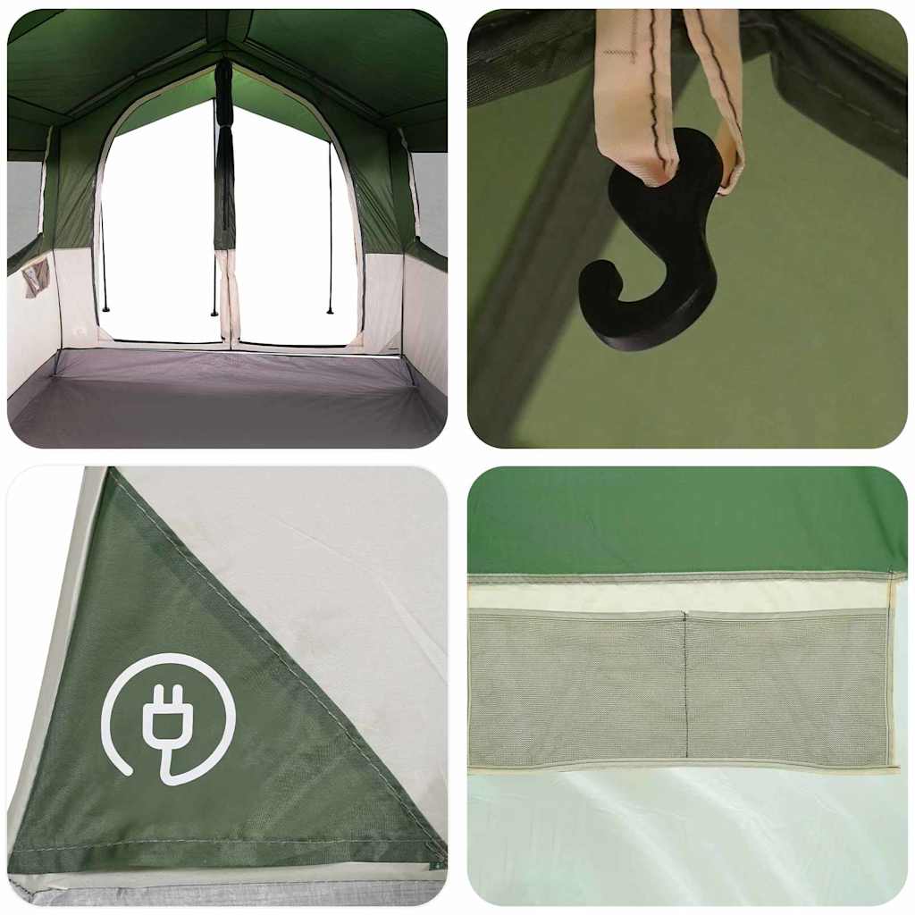 Familietelt til 4 personer Grøn og Hvid 324 x 255 x 230 cm