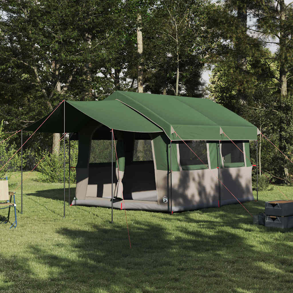 Familietelt til 4 personer Grøn og Hvid 324 x 255 x 230 cm