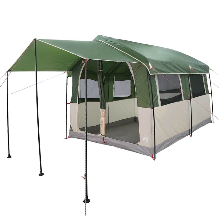 Familietelt til 4 personer Grøn og Hvid 324 x 255 x 230 cm