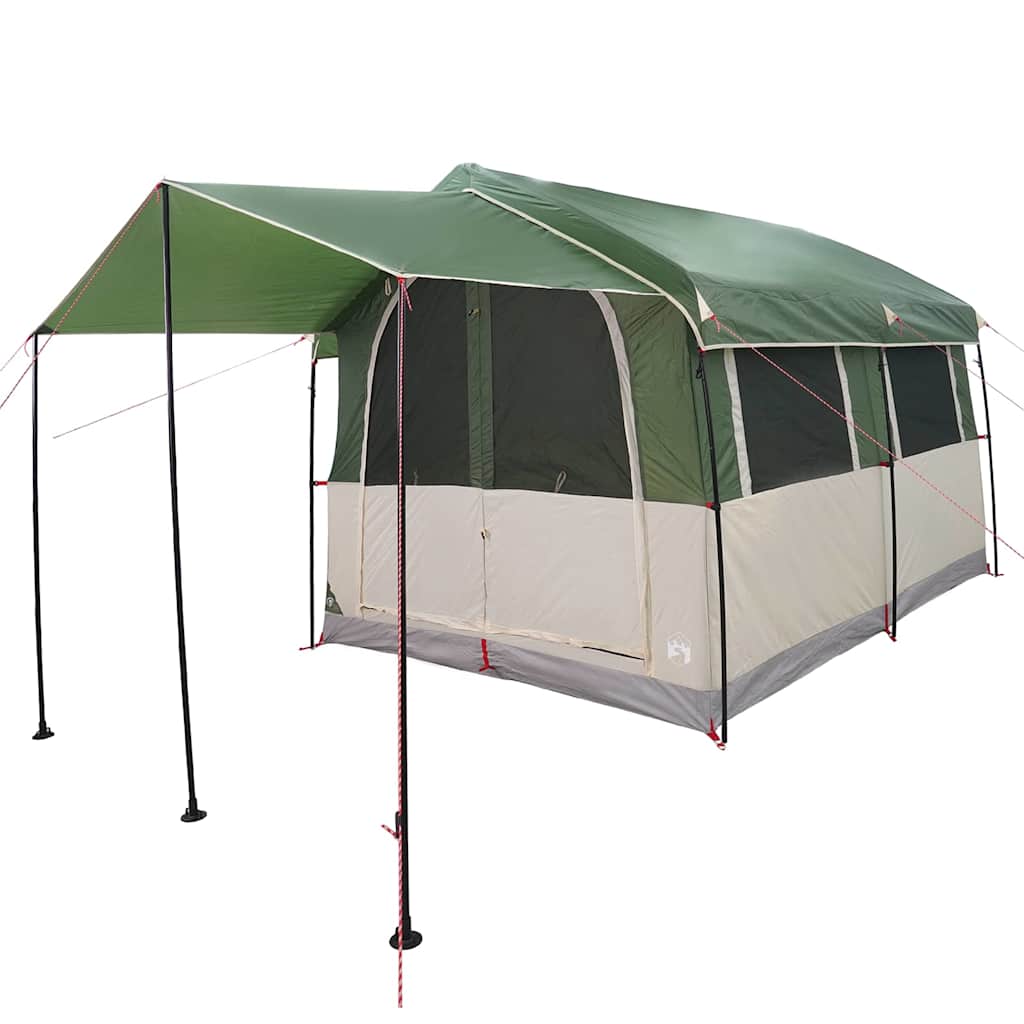 Familietelt til 4 personer Grøn og Hvid 324 x 255 x 230 cm