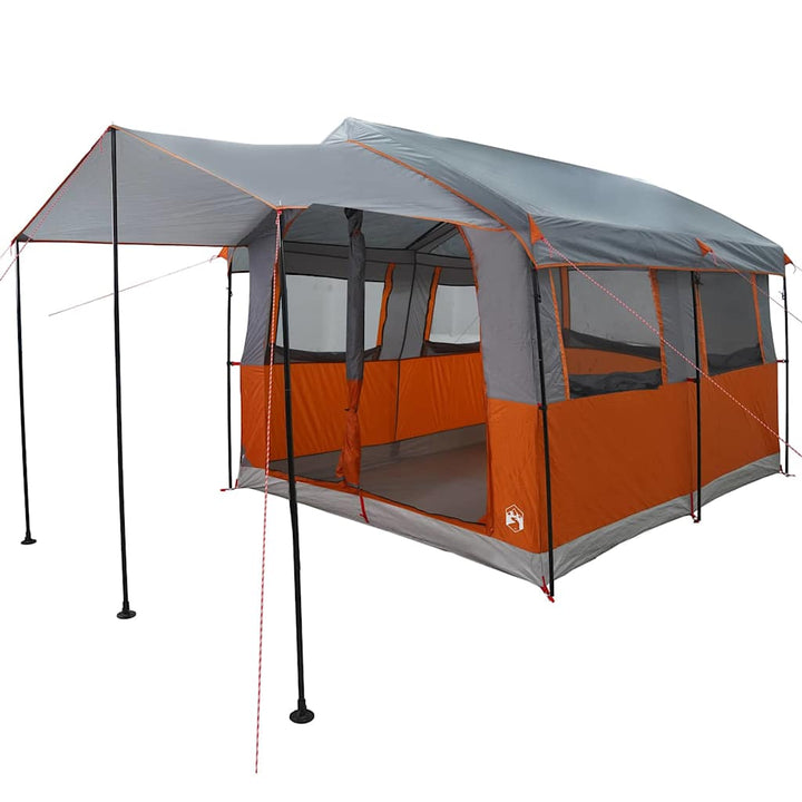 Familietelt til 4 personer Grå og orange 324 x 255 x 230 cm