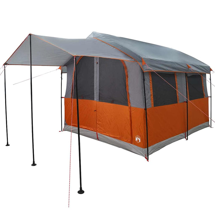 Familietelt til 4 personer Grå og orange 324 x 255 x 230 cm