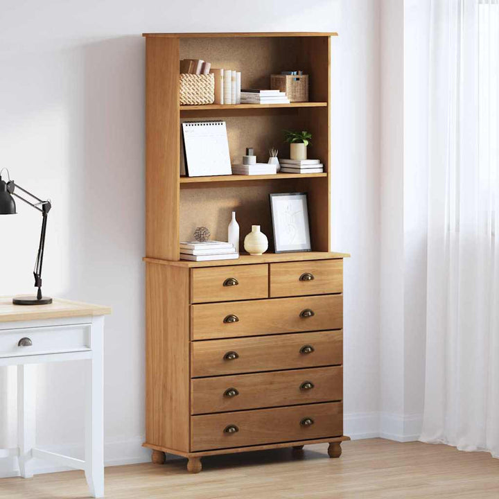Skab ASKIM Honning Voks 91 x 40 x 200,5 cm Massiv fyrretræ