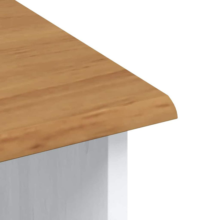 Skab med skuffe ASKIM Hvid 91 x 40 x 184 cm Massiv fyrretræ