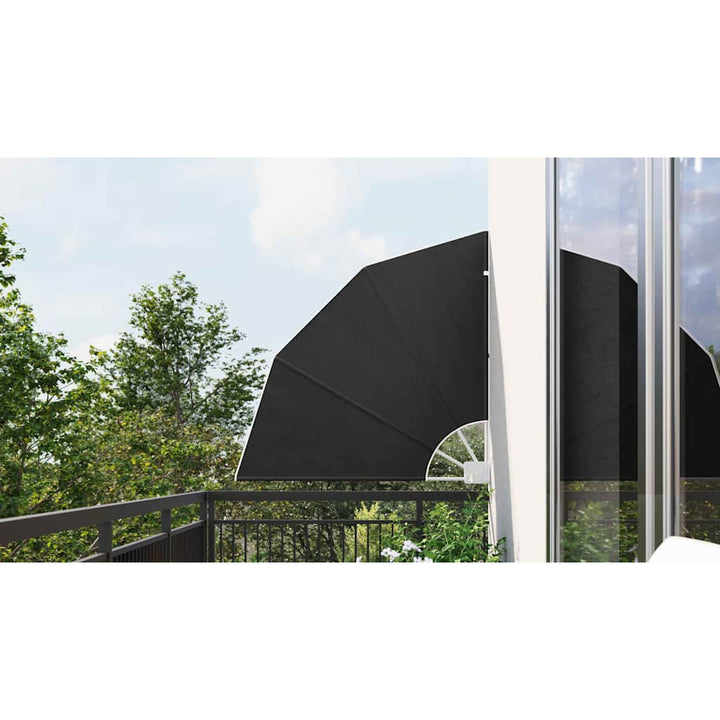 Balkon Afskærmning 115 x 115 cm Polyester Antracit