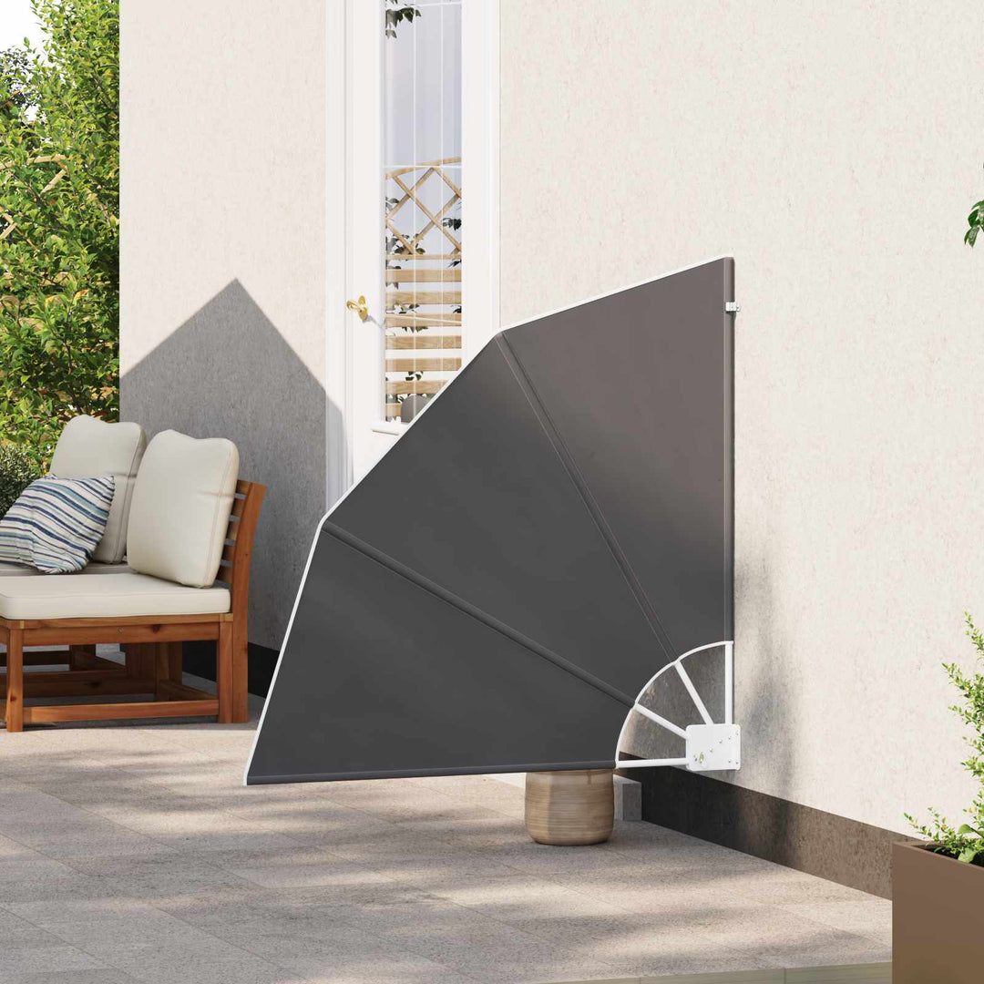 Balkon Afskærmning 115 x 115 cm Polyester Antracit