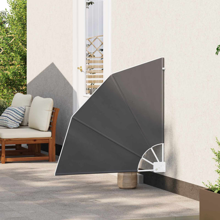 Balkon Afskærmning 115 x 115 cm Polyester Antracit