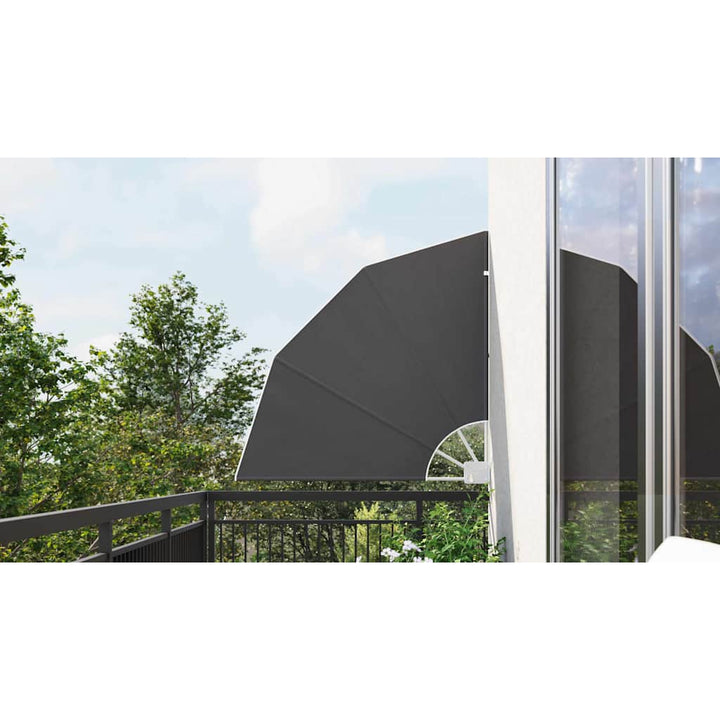 Balkon Afskærmning 115 x 115 cm Polyester Sort