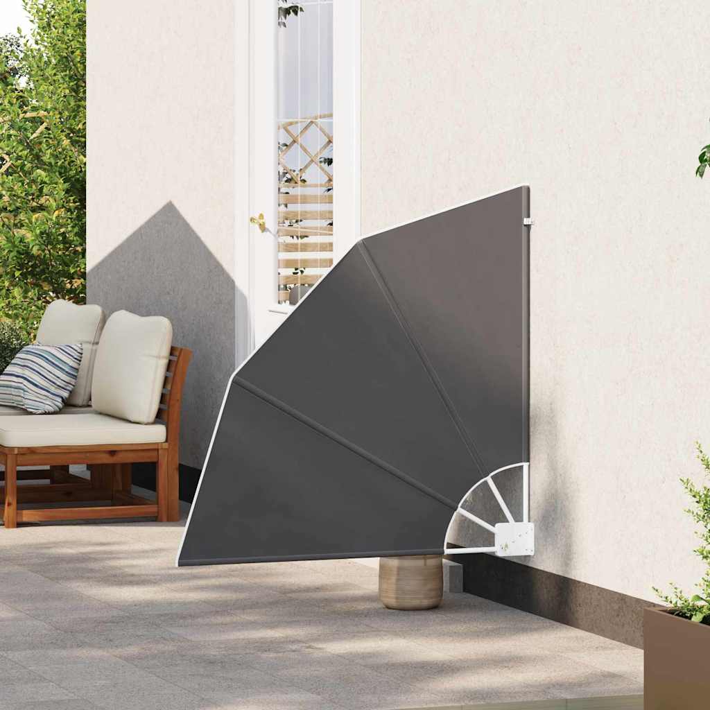 Balkon Afskærmning 115 x 115 cm Polyester Sort