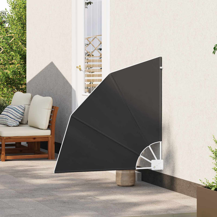 Balkon Afskærmning 115 x 115 cm Polyester Sort
