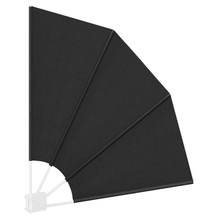 Balkon Afskærmning 115 x 115 cm Polyester Sort