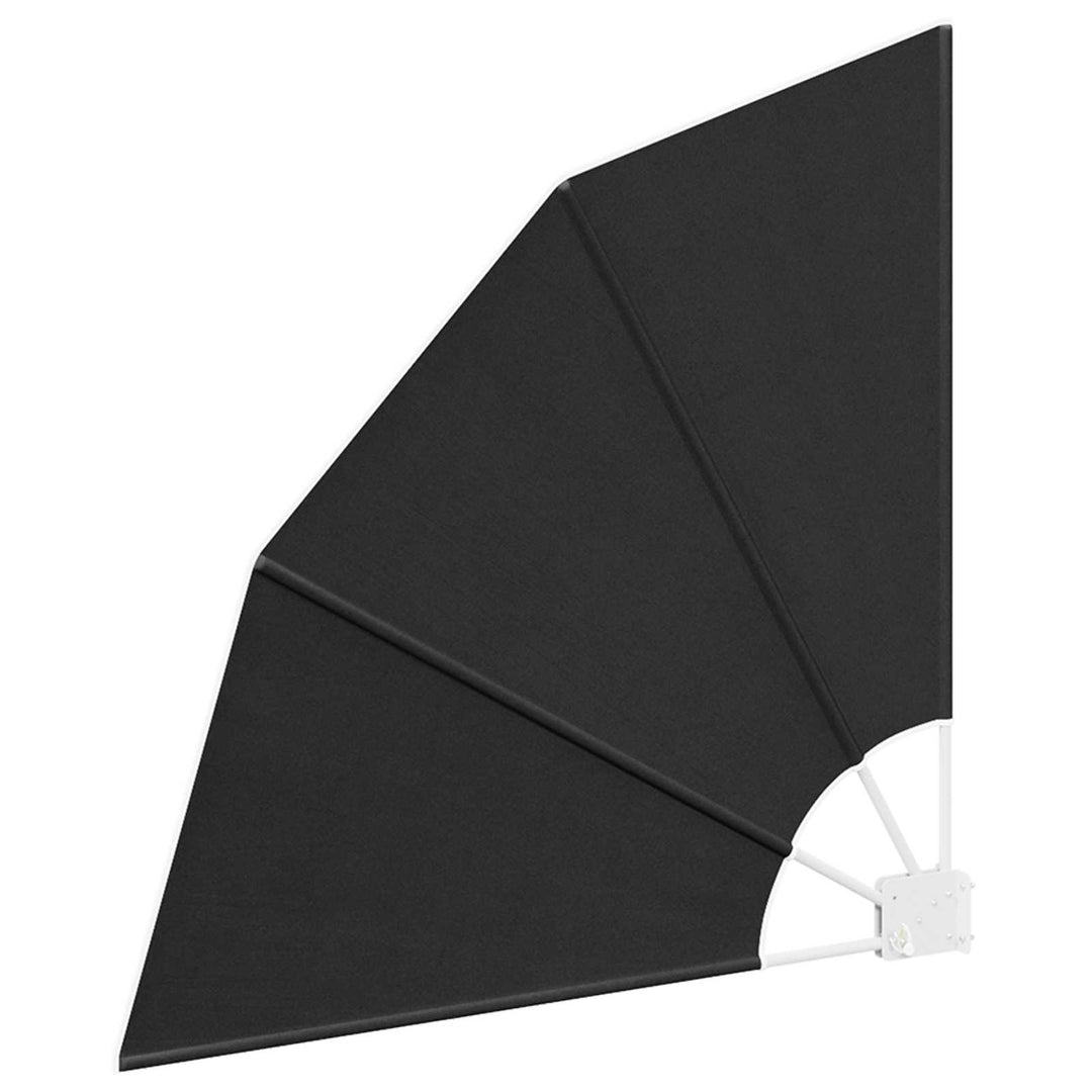 Balkon Afskærmning 115 x 115 cm Polyester Sort